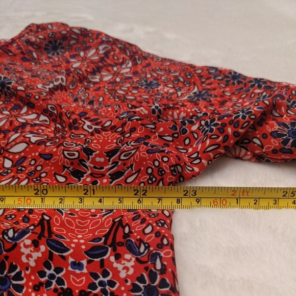 Counterparts Women's Pullover 3/4 Sleeve Red Tunic Size Large Keyhole - Picture 9 of 12